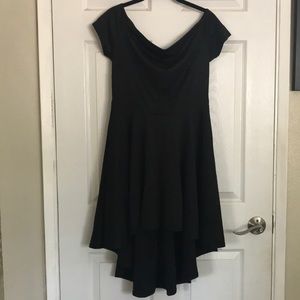 High low cut Of the shoulder Dress